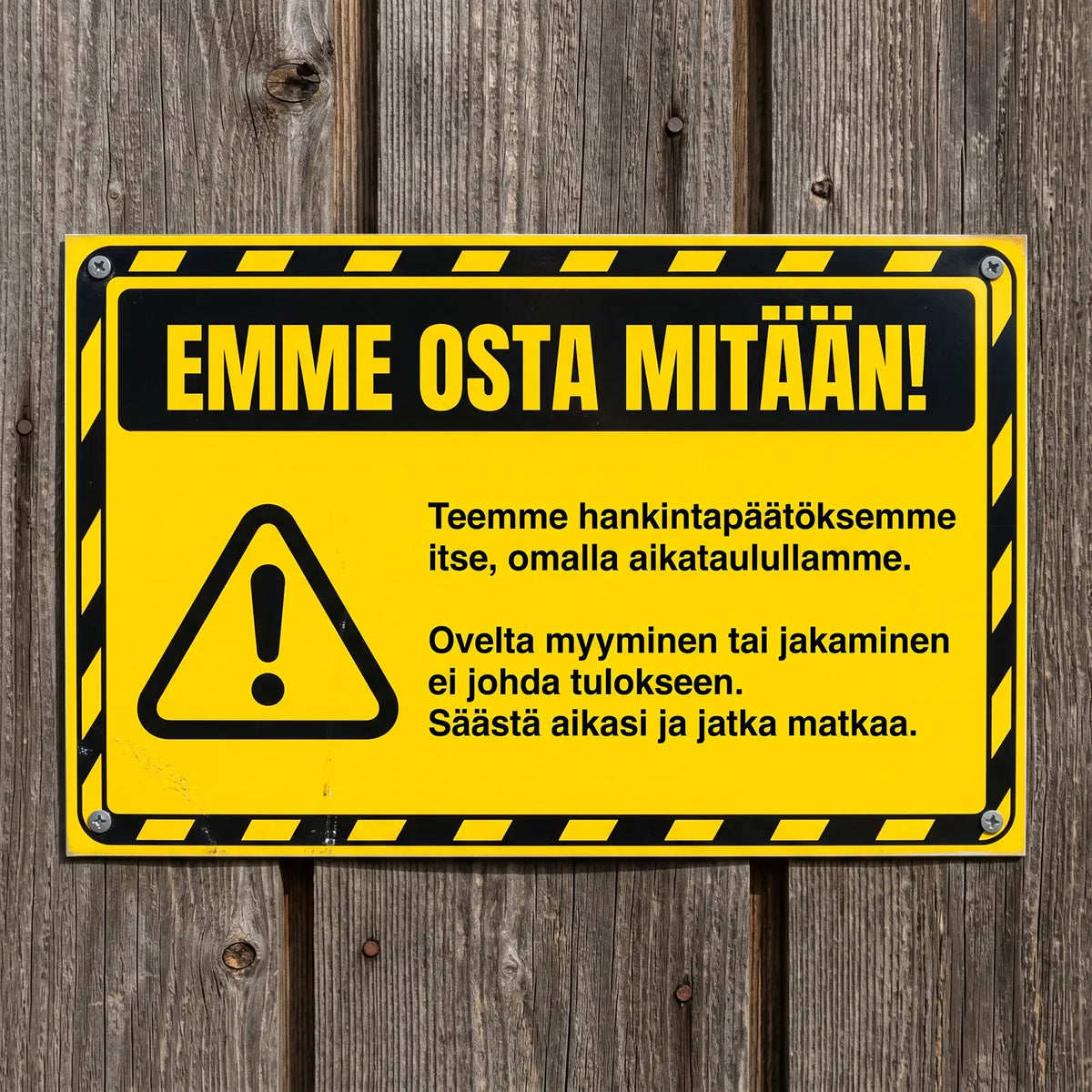 kaupustelu kielletty kyltti